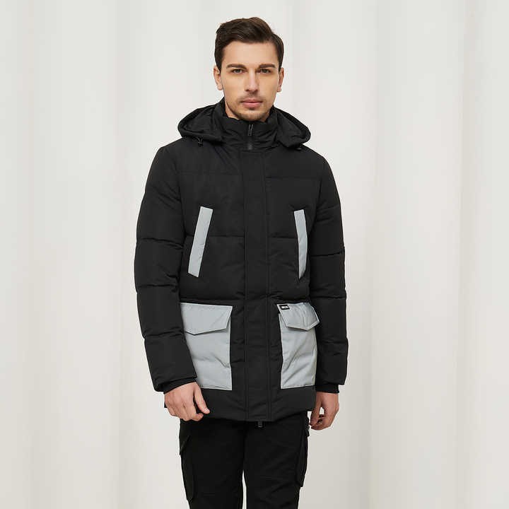 Men's Hooded Down Coat Winter Warm Parka Puffer Jacket