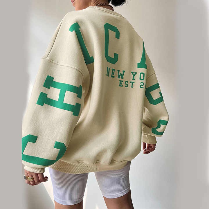 women's clothing best-selling women's hoodies & sweatshirts Round Neck Letter printing Loose fit y2k hoodie